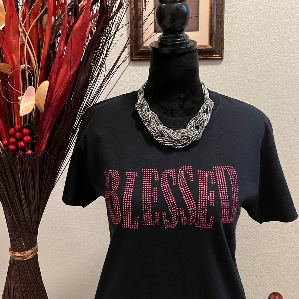 - Blessed Rhinestone T-shirt